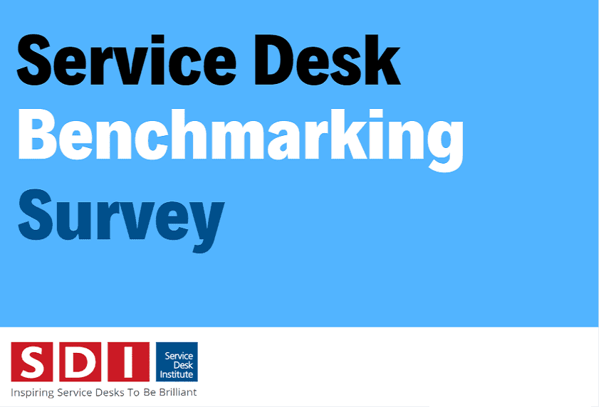 Our Current Surveys Service Desk Institute - this survey covers a wide range of topics from technology and metrics through to training and salaries the survey findings will be used to produce the 9th