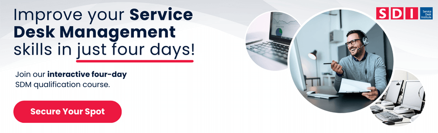 service desk manager flexible training course