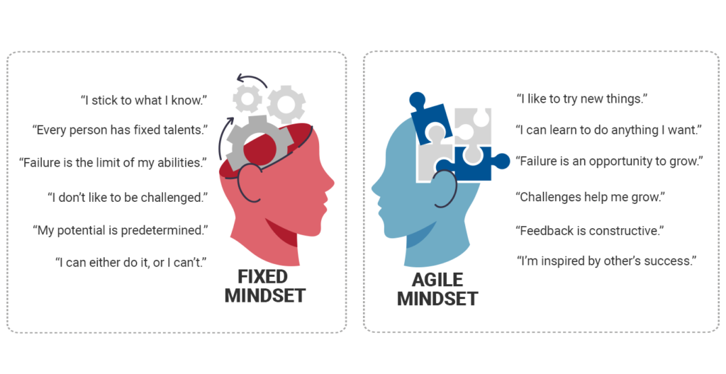 agile vs fixed mindset