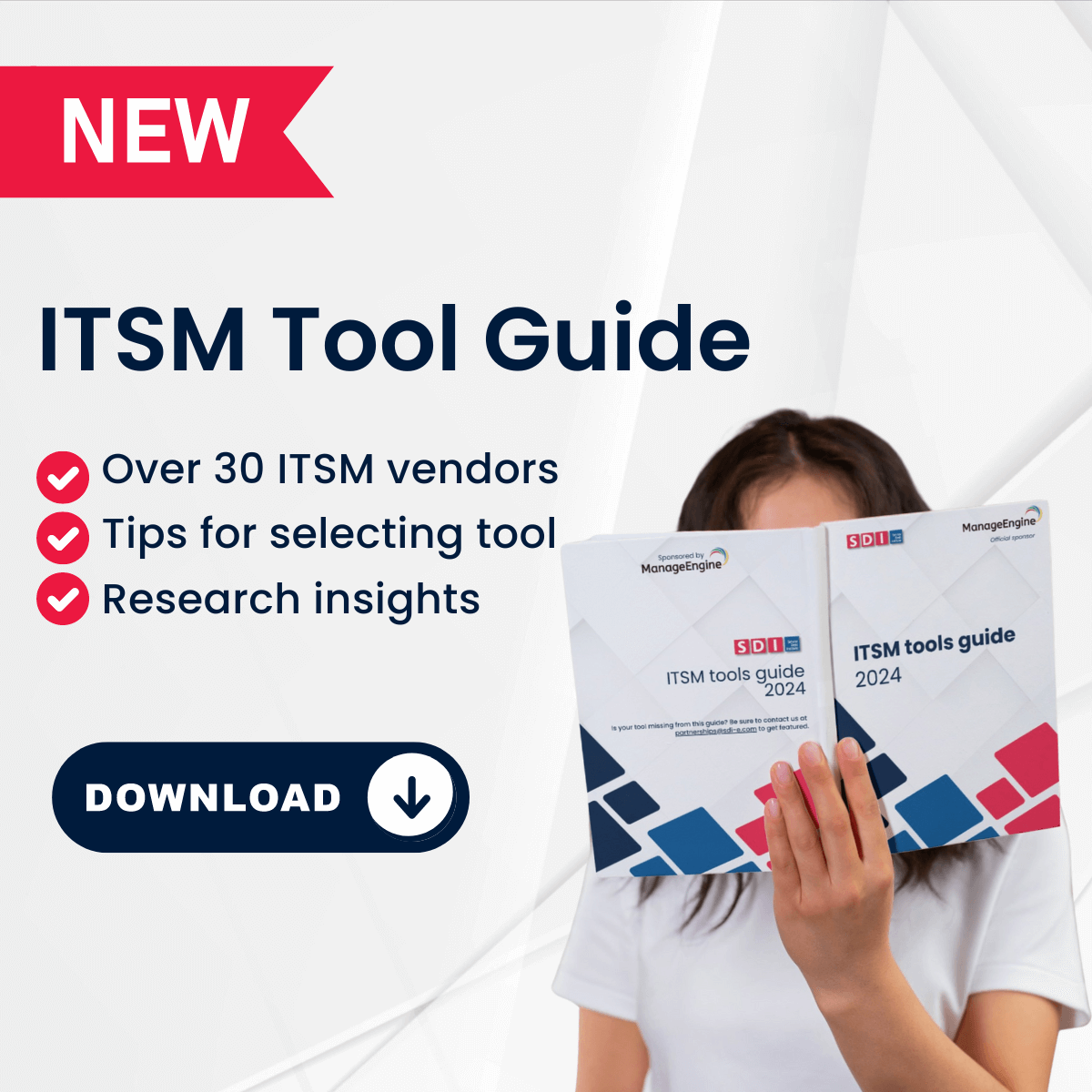 women holding ITSM tools guide